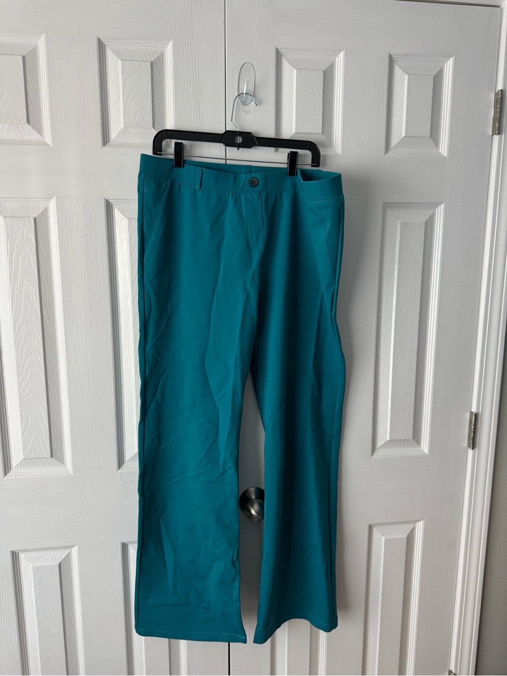 Betabrand Teal Turquoise Pants 2XL Yoga Stretch Dress Pants Quiet Luxury